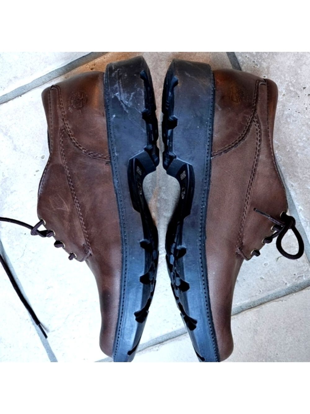 Timberland Waterpoof Lace Up Lug Shoes Brown Leather 8 NWOT - Picture 7 of 11